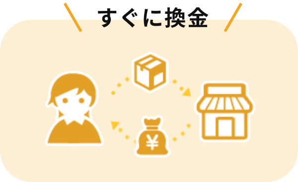 すぐに換金